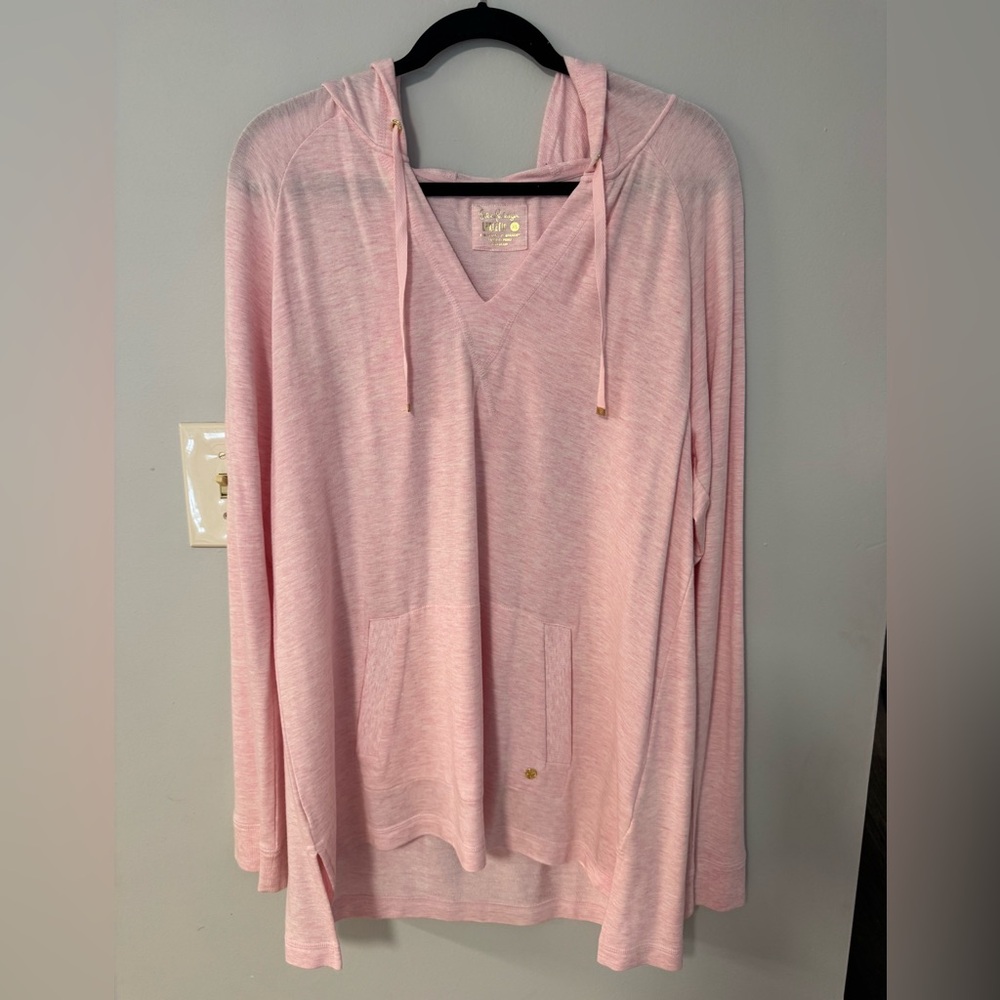 Lilly Pulitzer Aron Lounge Pullover Paradise Pink Tint Heather